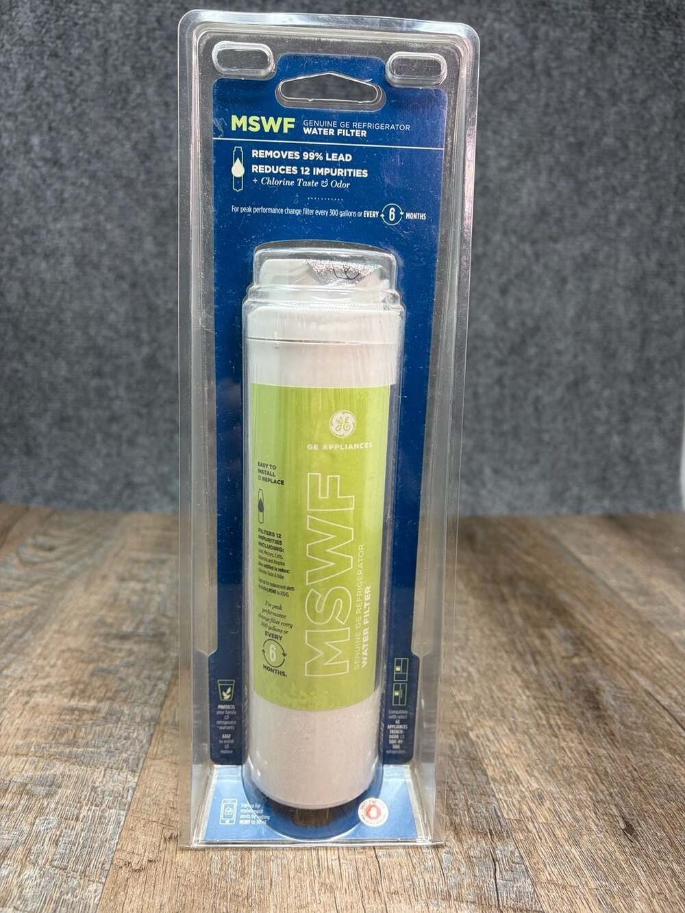 GE MSWF SmartWater Refrigerator Replacement Water Filter New, sealed USA